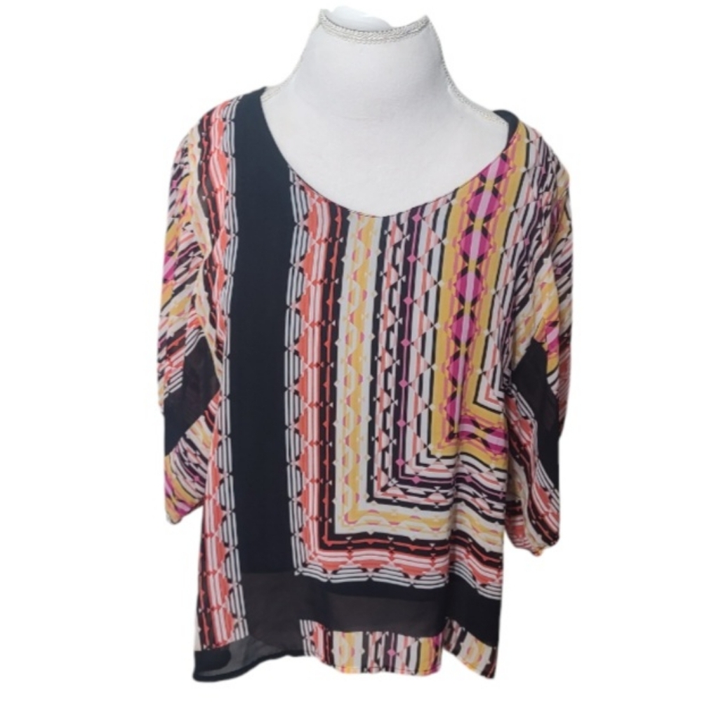 Womens Multicolor Top Sz M